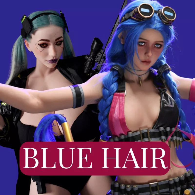 Blue Hair Sex Doll