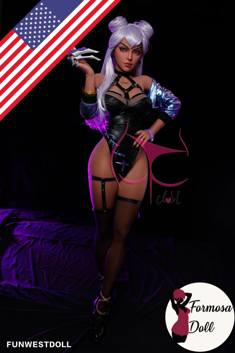 Poupée sexuelle cosplay KDA All Out Evelynn en TPE 155 cm (5 pieds) STOCK US
