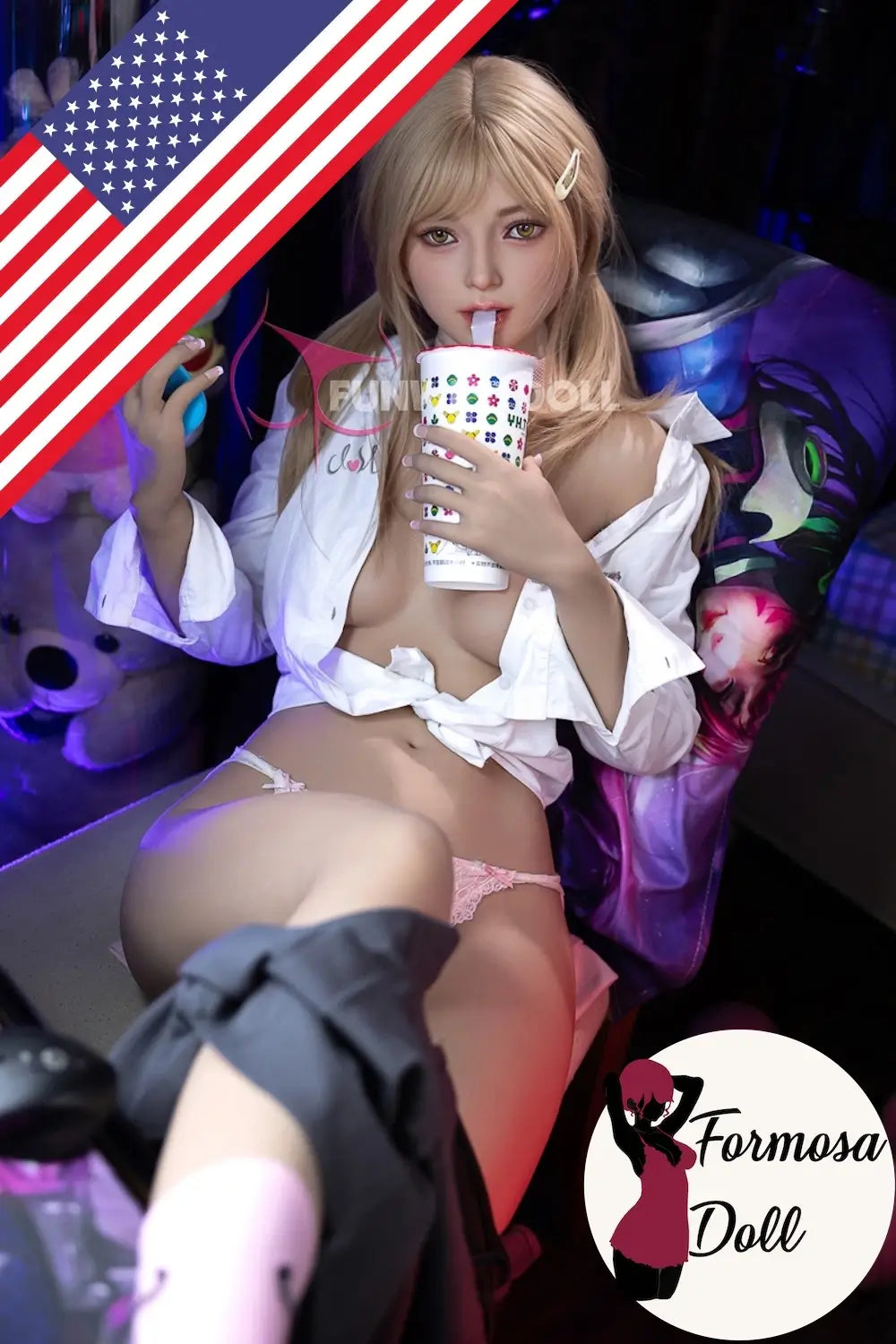 Alice 159 cm - Poupée sexuelle Gamer Girl en TPE - STOCK US
