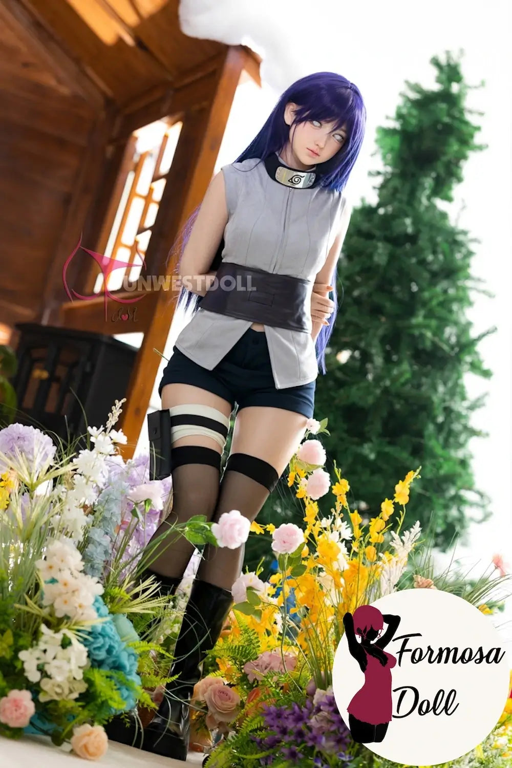 Amy 159 cm (5ft2) - Hinata Hyuga Cosplay Sex Doll in Silicone