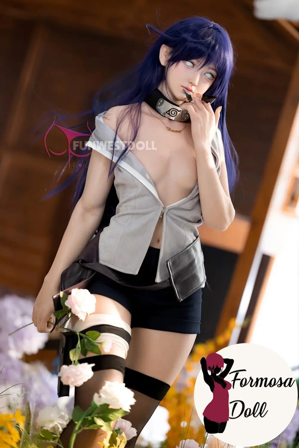 Amy 159 cm (5ft2) - Hinata Hyuga Cosplay Sex Doll in Silicone