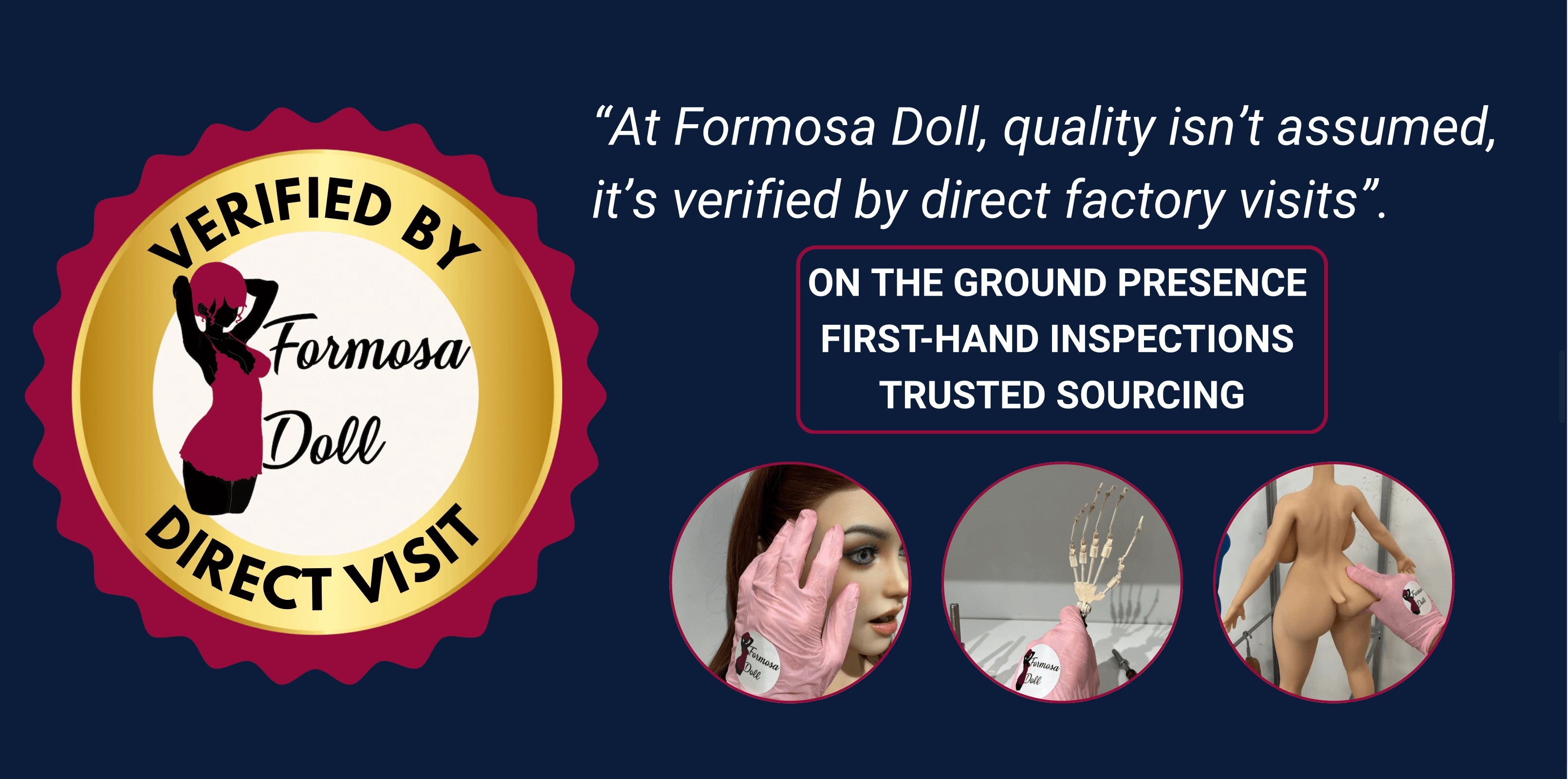 Promotional graphic for Formosa Doll with text and images of a woman and product.