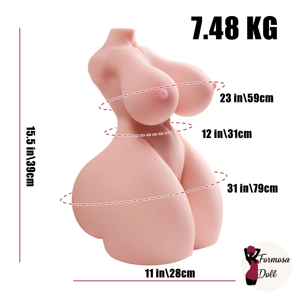 Gala 7,48 kg (16,5 lb) - Poupée sexuelle BBW avec torse aux courbes réalistes et peau douce