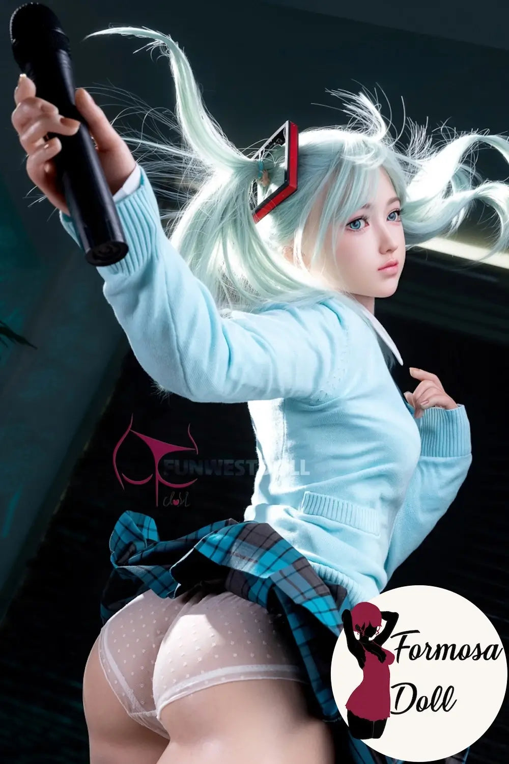 Amy 159 cm (5ft2) - Hatsune Miku Cosplay Sex Doll in Silicone