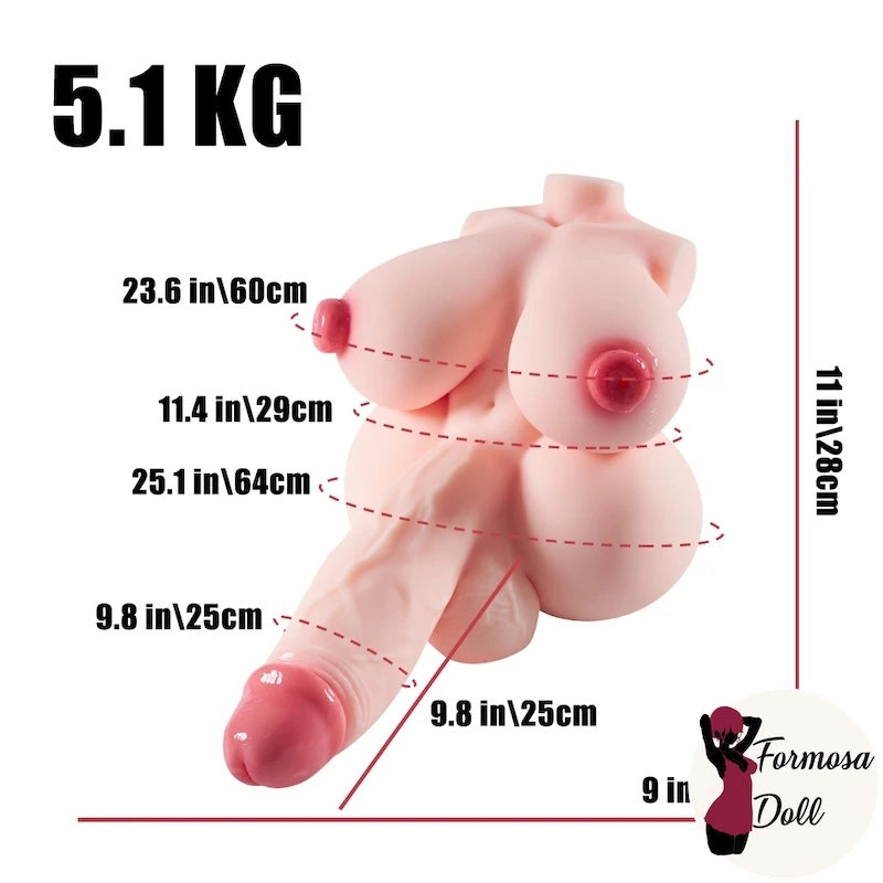 Lucy - Jouet sexuel fantastique hentai de 5,1 kg (11,24 lb) avec seins pénétrables