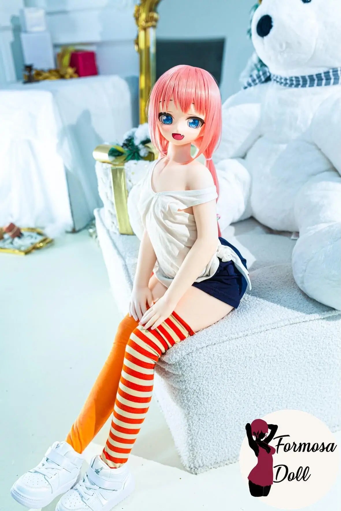 Yui - Mini poupée en silicone de 85 cm avec tête en vinyle