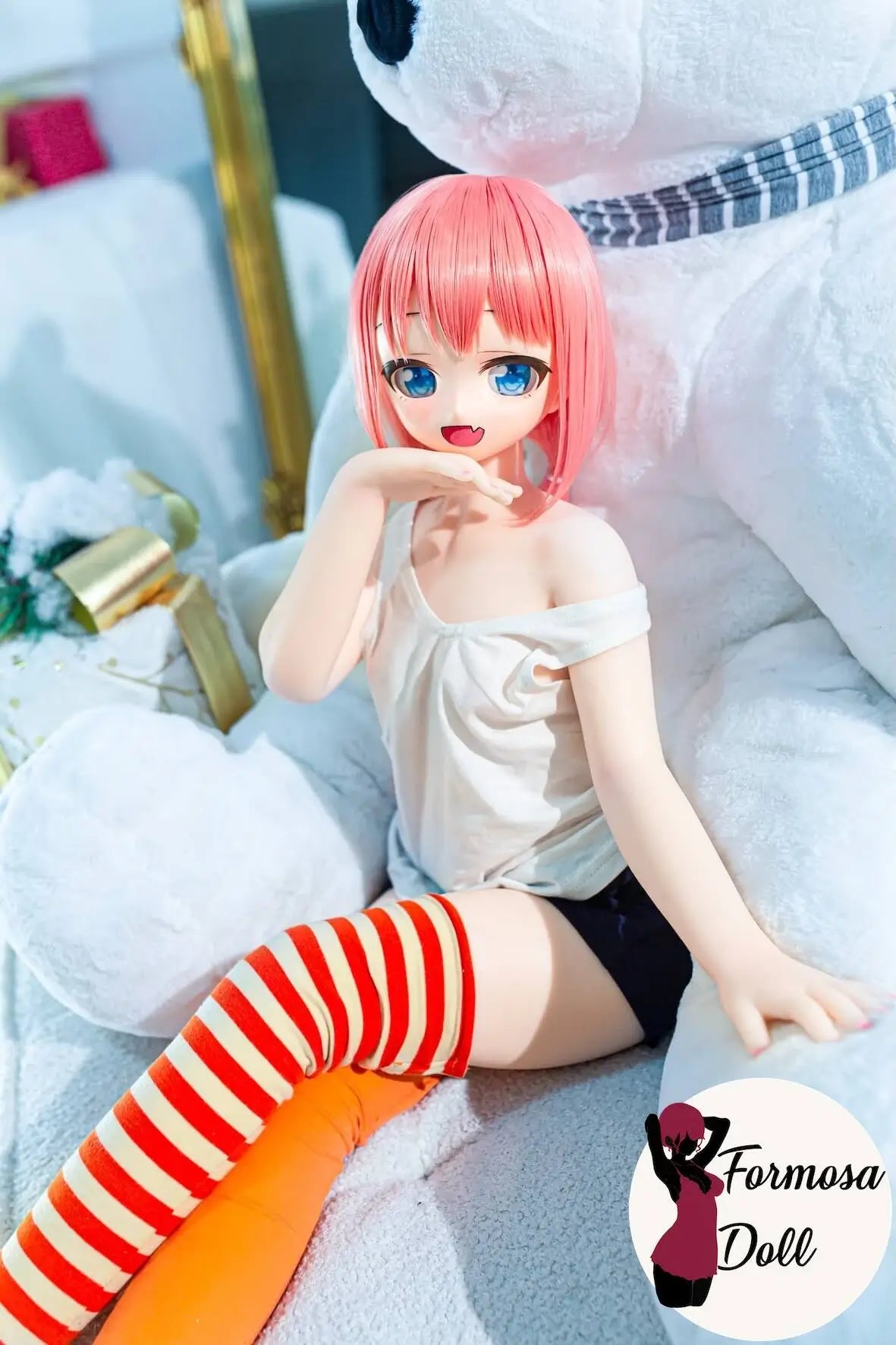 Yui - Mini poupée en silicone de 85 cm avec tête en vinyle