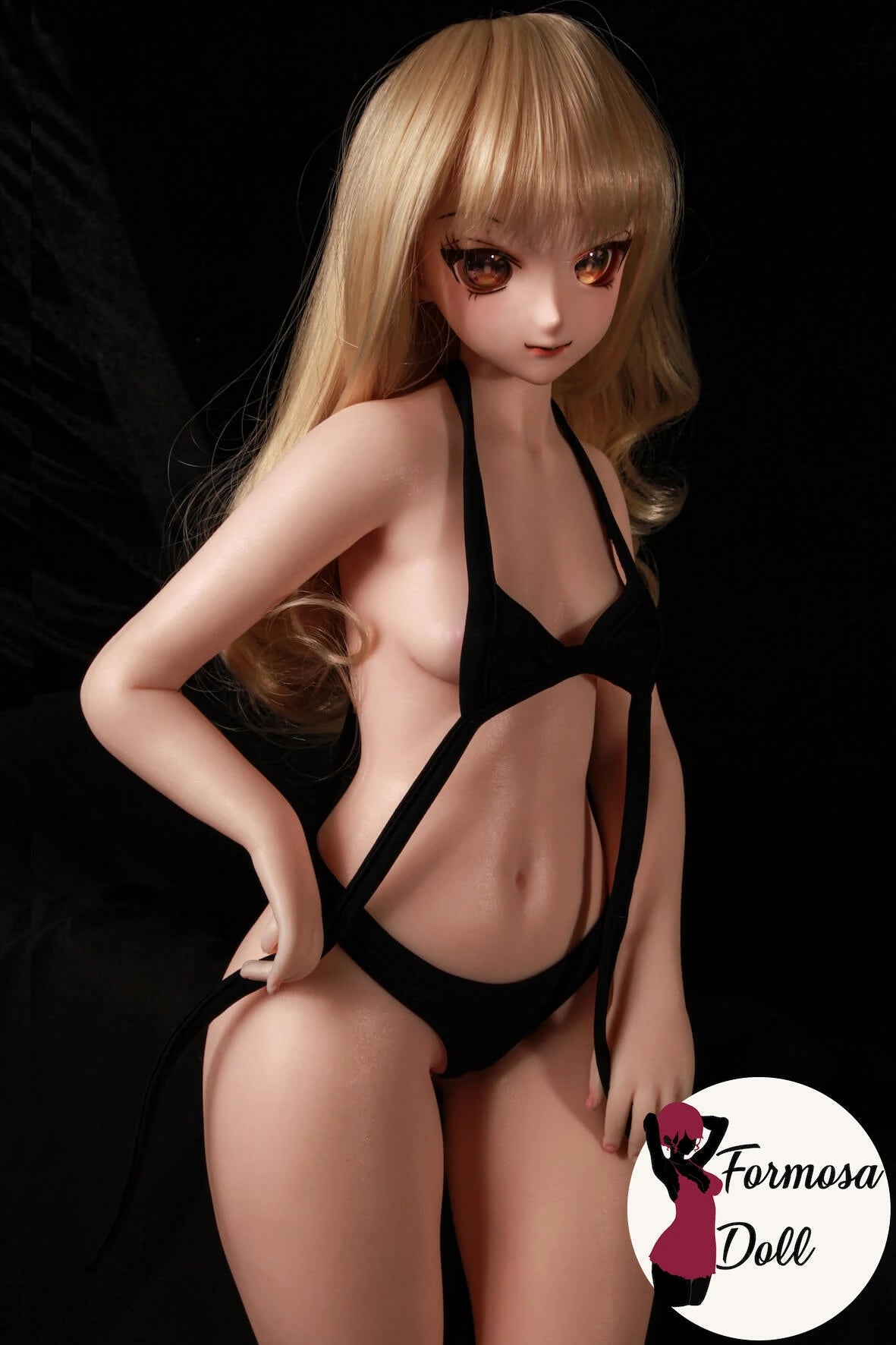 Nagisa - Mini bambola in silicone da 60 cm con testa in vinile
