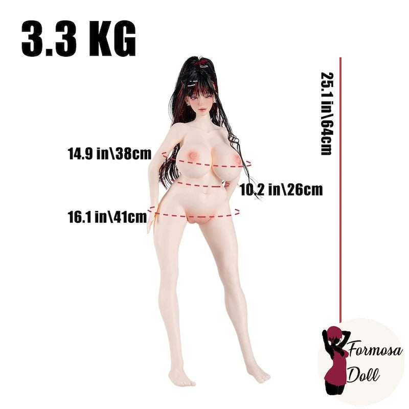 Nanako 3.0 – Mini poupée sexuelle hentai en silicone (Nana) – 62 cm