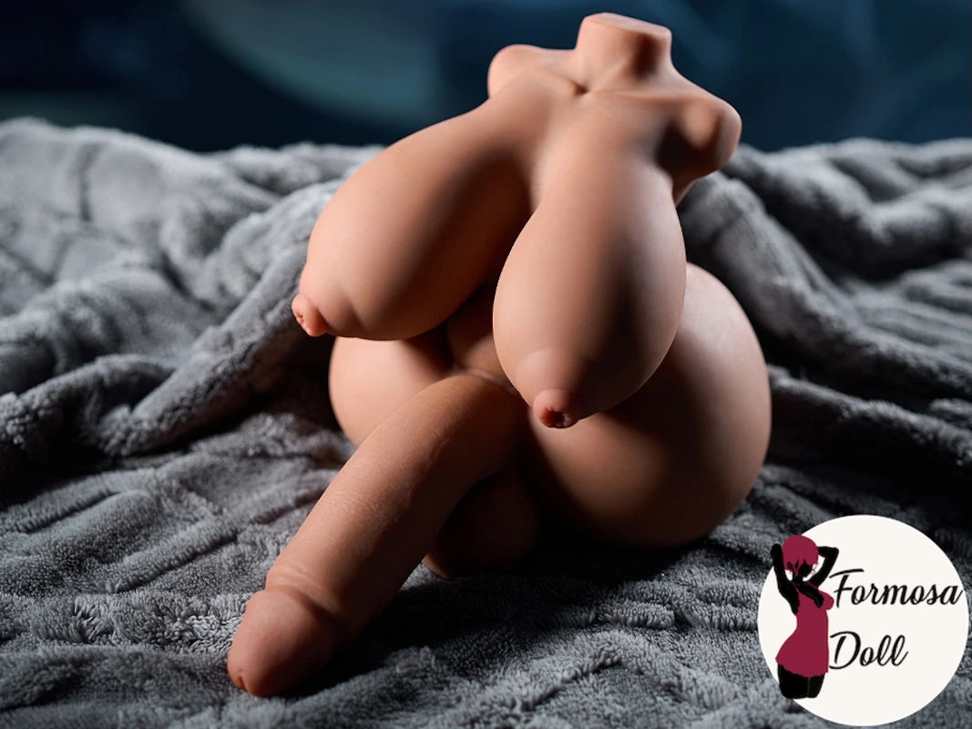 Robin Tan - Mini torse sexuel transexuelle de 4,5 kg (9,92 lb) avec tétons pénétrables