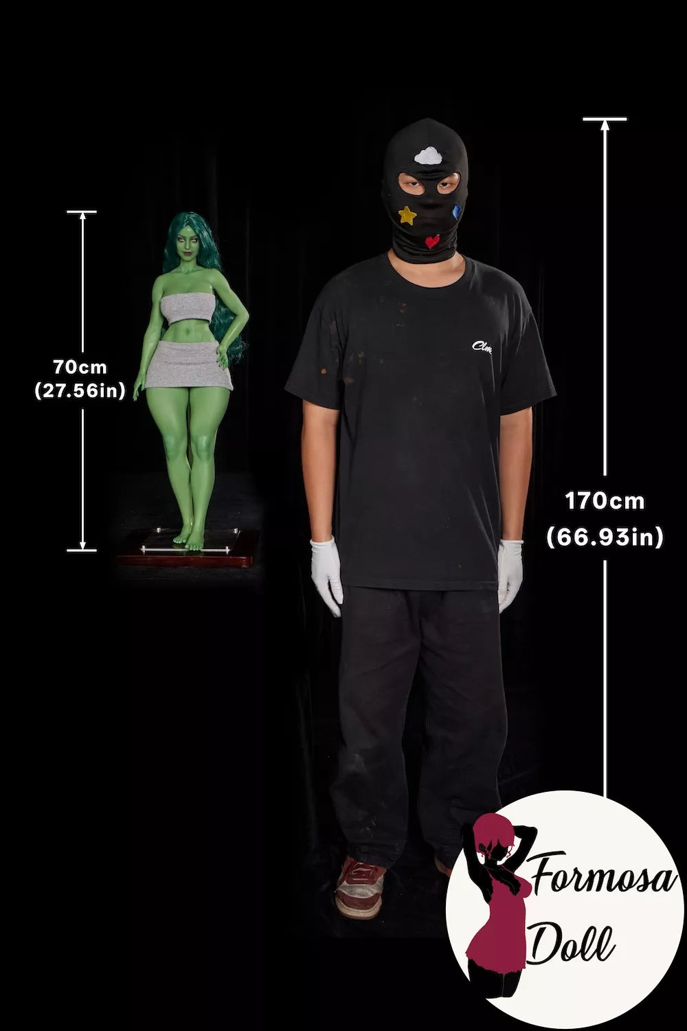 Renee Green Skin Cosplay Mini Sex Doll in Silicone - 70cm