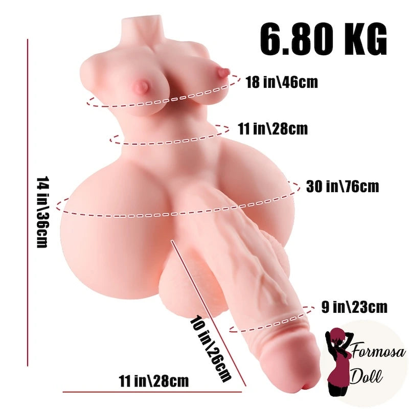 Tori – 6,8 kg – Torse futanari avec gland pénétrable
