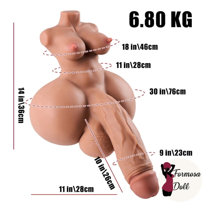 Tori – 6,8 kg – Torse futanari avec gland pénétrable