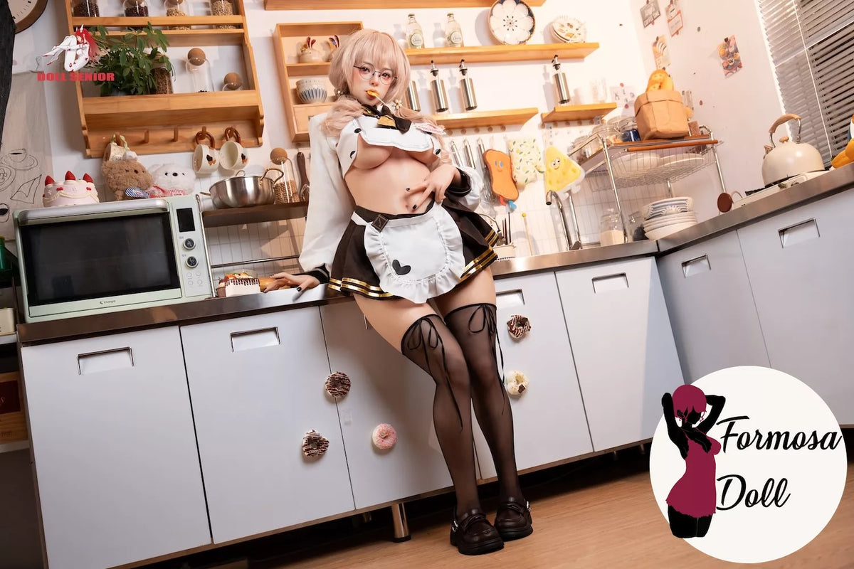 Huiliyi Blonde Asian Silicone Sex Doll with E-Cup Breasts - 160 cm