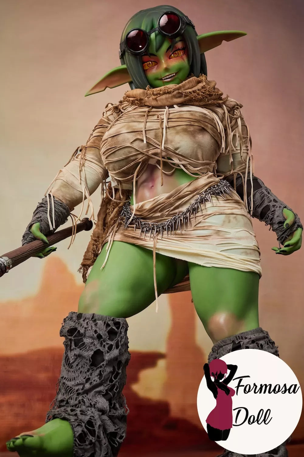Barza Goblin Sex Doll in Silicone with Muscular Body - 120cm