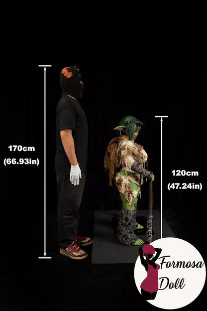 Barza Goblin Sex Doll in Silicone with Muscular Body - 120cm
