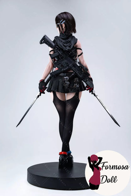 Bletilla Cyber Asian Sex Doll in Soft Silicone with Red Eyes - 163cm