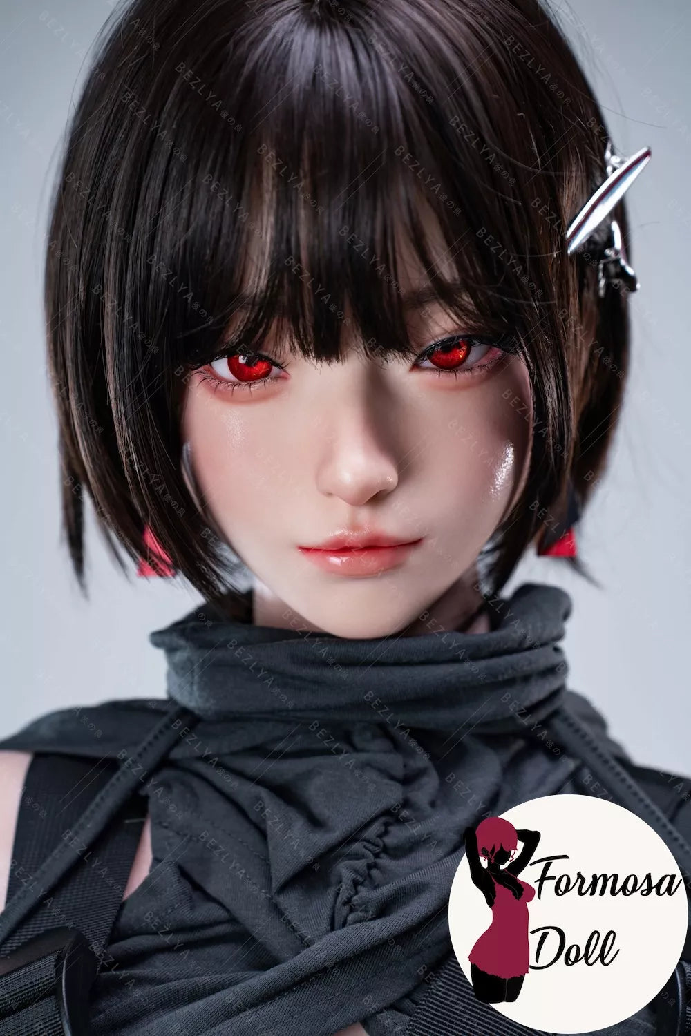 Bletilla Cyber Asian Sex Doll in Soft Silicone with Red Eyes - 163cm