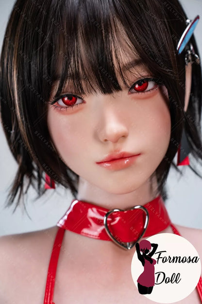Bletilla Cyber Asian Sex Doll in Soft Silicone with Red Eyes - 163cm