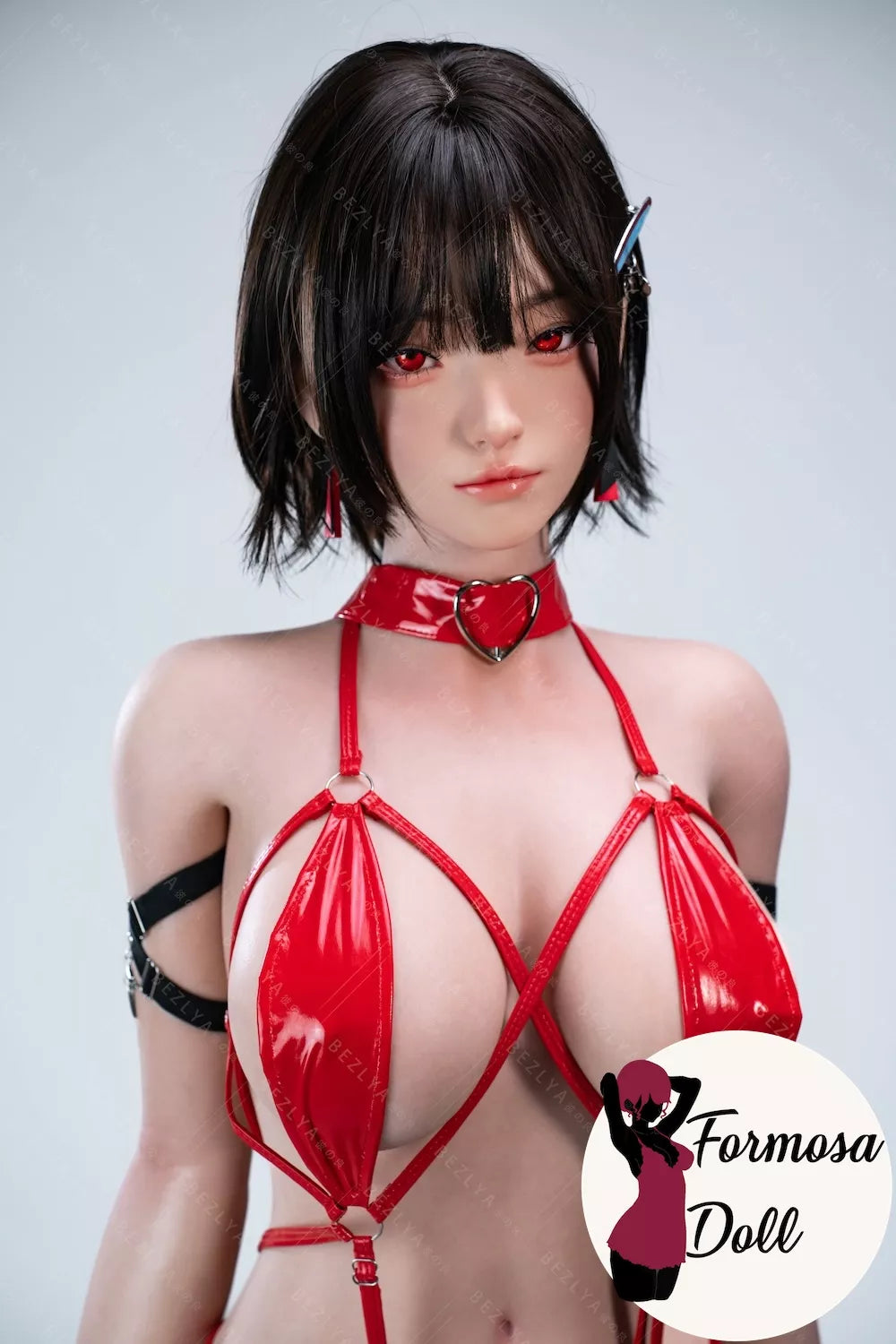 Bletilla Cyber Asian Sex Doll in Soft Silicone with Red Eyes - 163cm