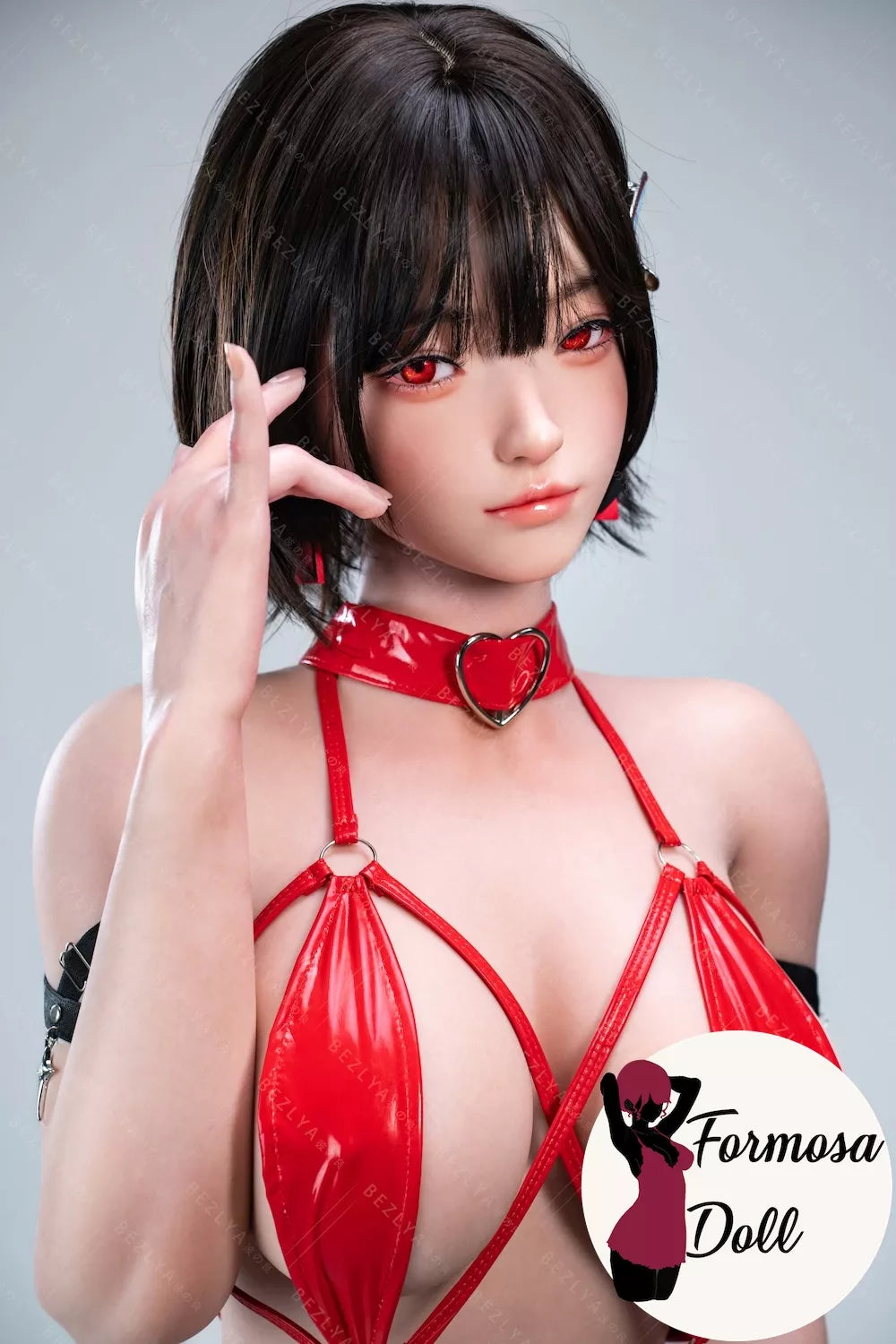 Bletilla Cyber Asian Sex Doll in Soft Silicone with Red Eyes - 163cm