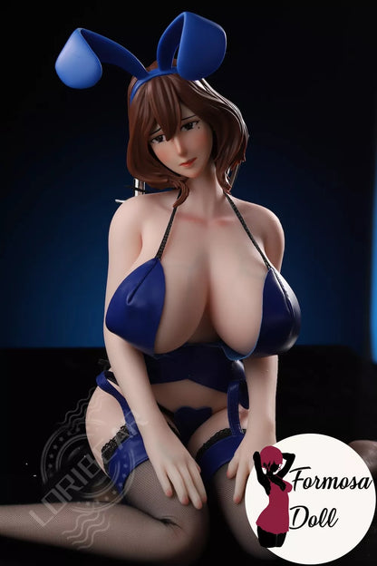 Hentai Bunny Girl mini sex doll 70 cm in silicone, figure cosplay da collezione