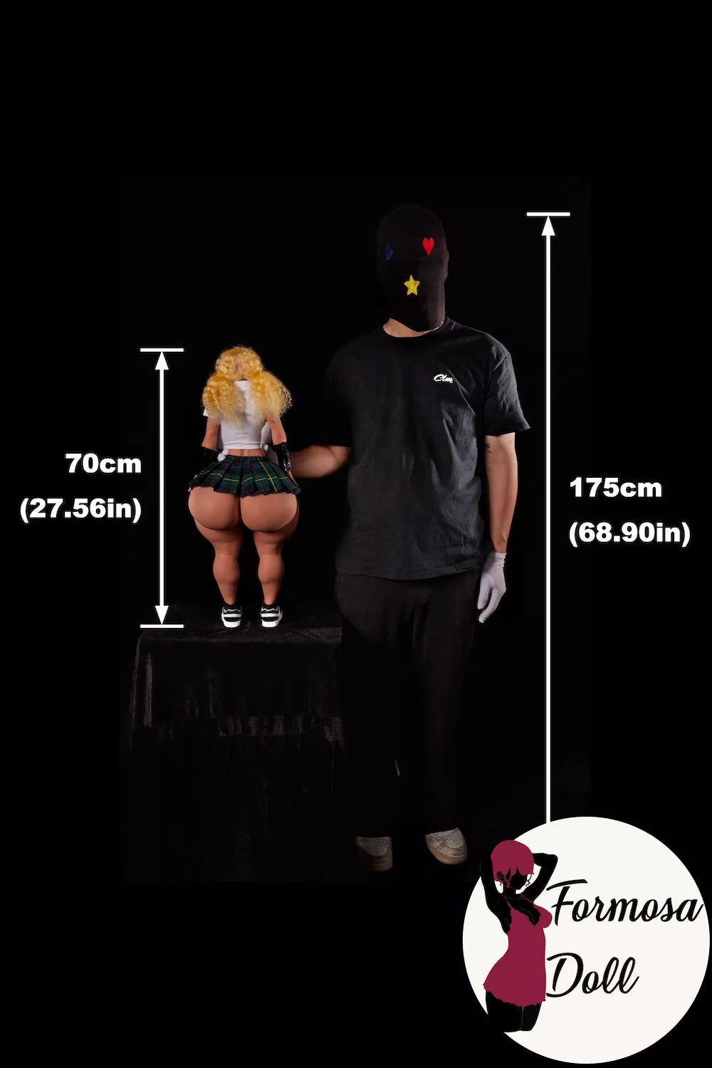 Chace Mini Blonde Ultra Curvy Silicone Sex Doll - 70cm (27.5in)