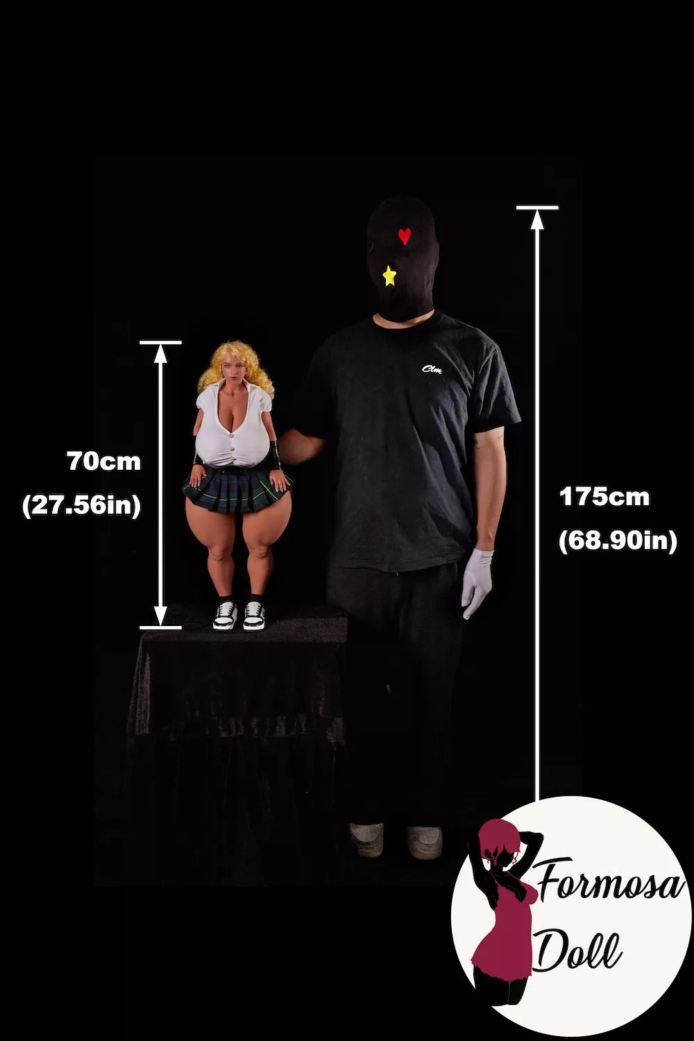 Chace Mini Blonde Ultra Curvy Silicone Sex Doll - 70cm (27.5in)