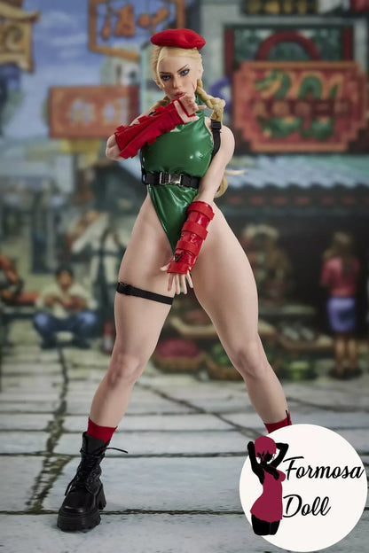 Cammy 70 cm - Mini Sex Doll Cosplay in Silicone