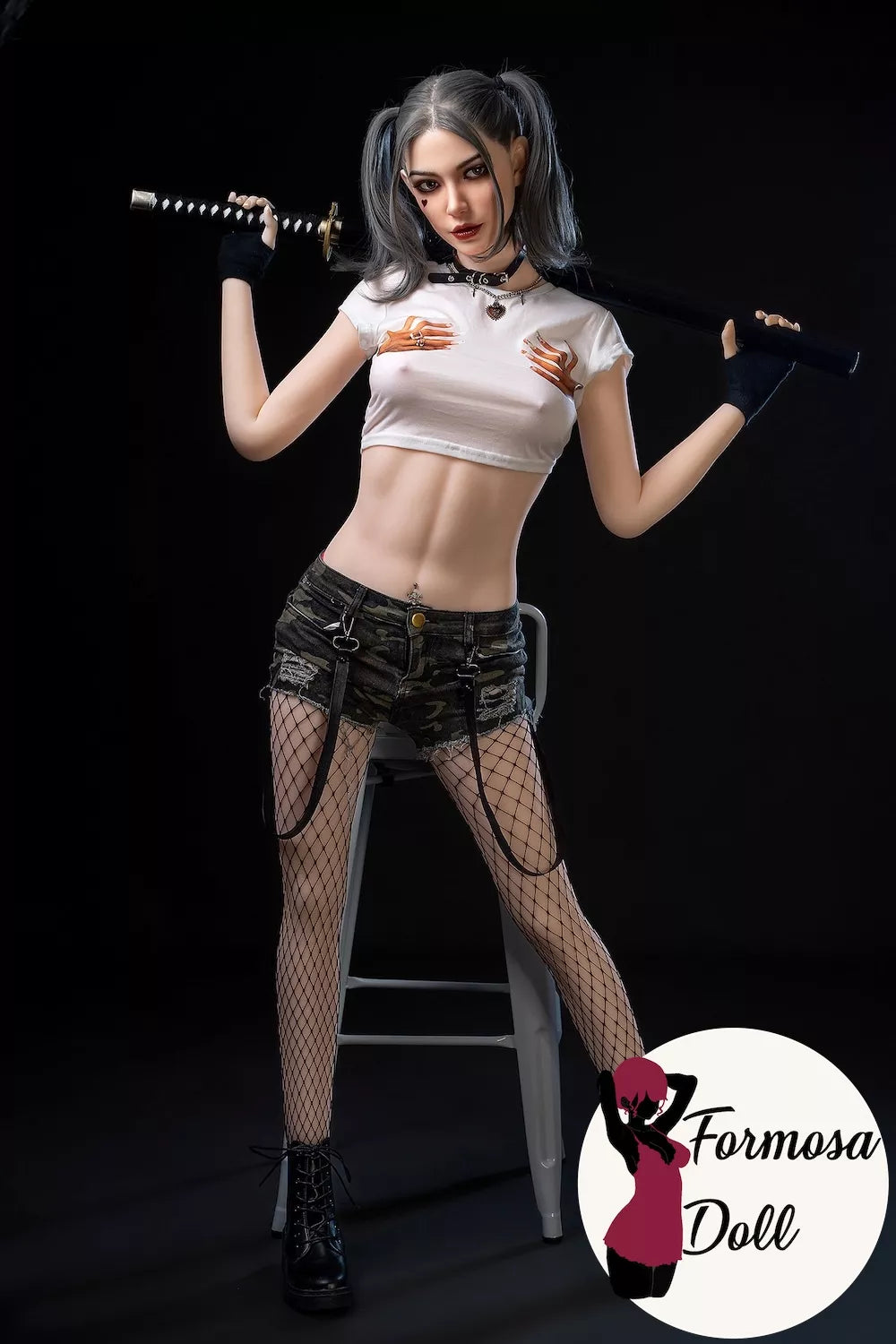 Delia - Harley Quinn Cosplay Hybrid Sex Doll with ROS 5ft68 - US STOCK | M Series