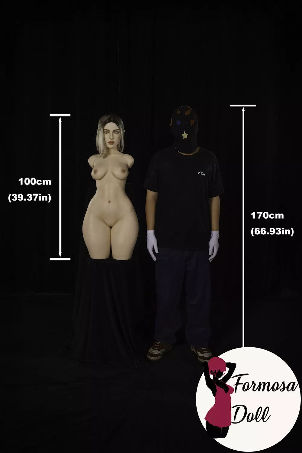 Eydis - ULW882 Light Weight Blonde Hair Sex Torso in Silicone - 18.5kg(40.79LB)