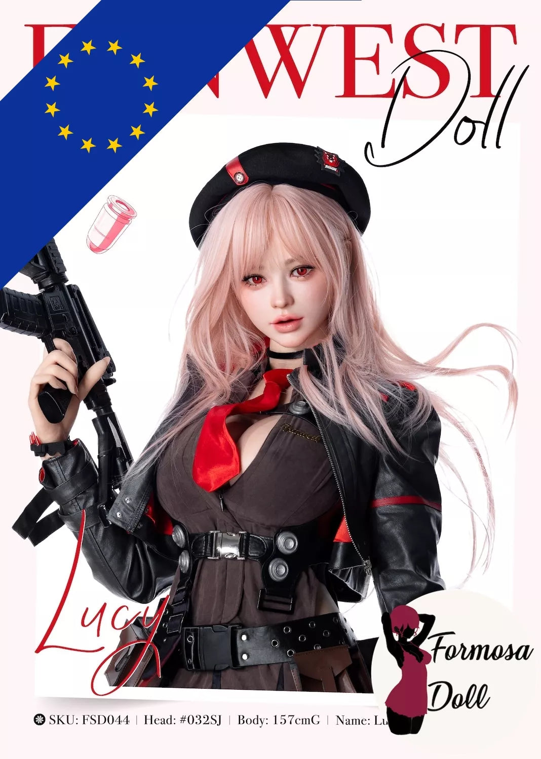 White Lucy FSD044 Silicone Sex Doll with G Cup -157cm EU STOCK