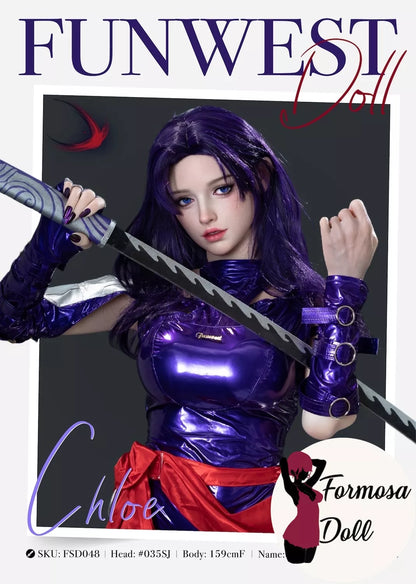 Chloe Kunoichi Sex Doll in Silicone with F Cup - 159 cm