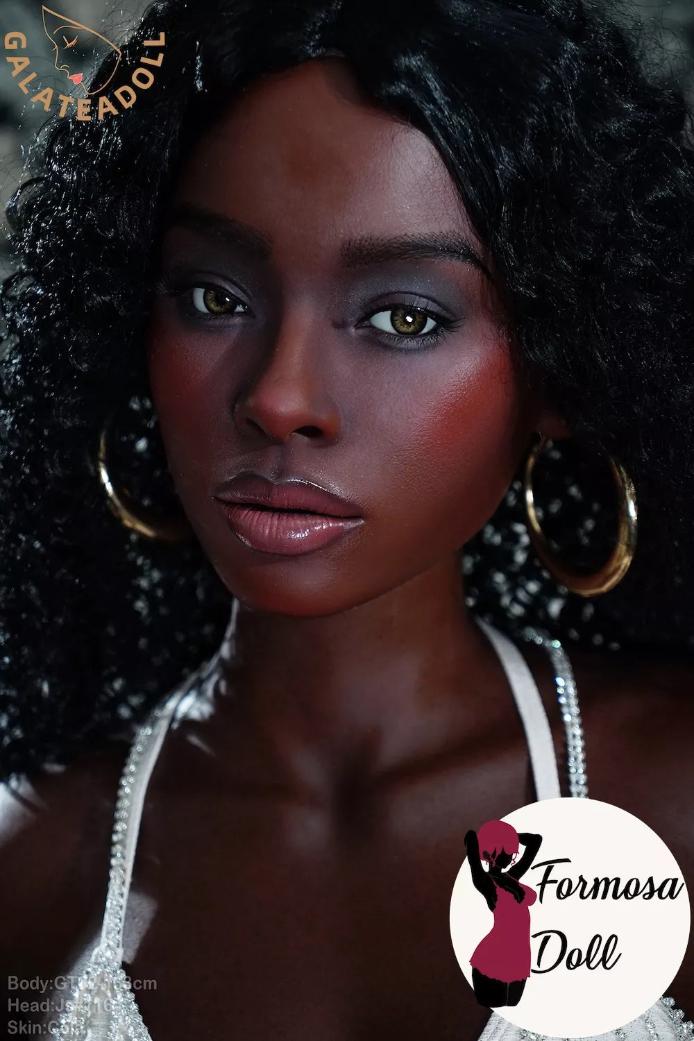 GT02-JS116 Ebony Beauty Sex Doll in Silicone - 64.2 in US Stock
