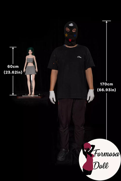 Momo Anime Mini Sex Doll in Silicone with Vinyl Head- 60cm