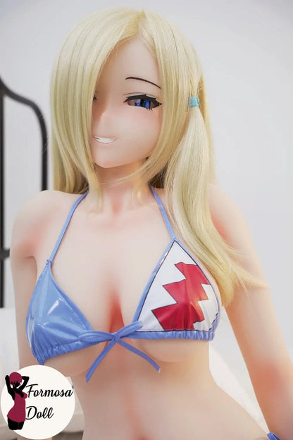 Kasumi 148 cm - Poupée sexuelle bikini anime en silicone ultra doux