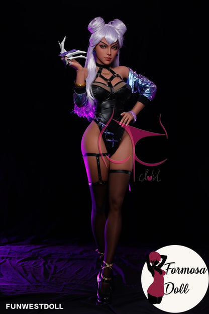 Bambola del sesso cosplay Evelynn KDA All Out in TPE 155 cm (5ft)