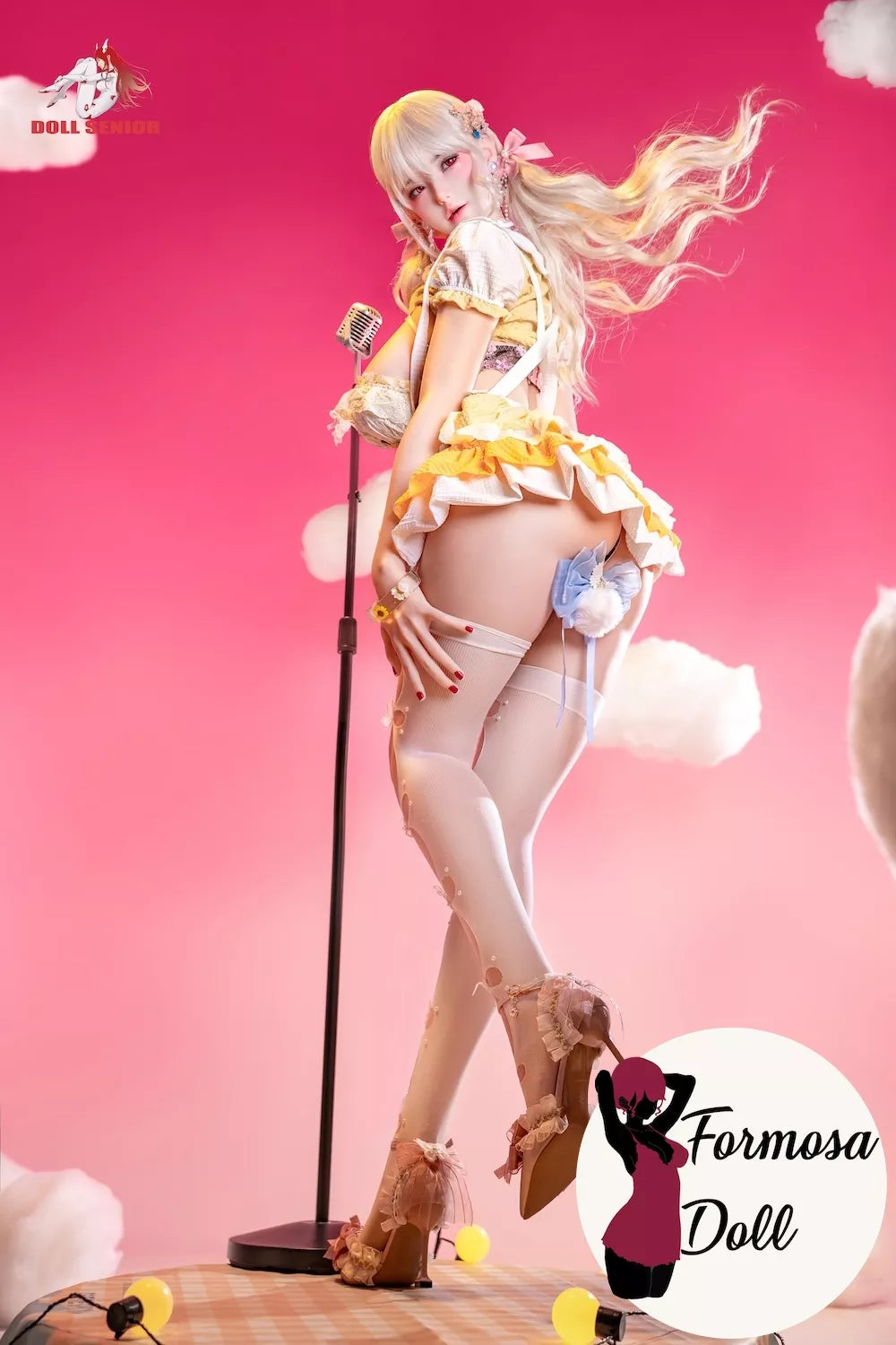 Linsha Blonde Asian Singer Silicone Sex Doll with G-Cup - 170 cm