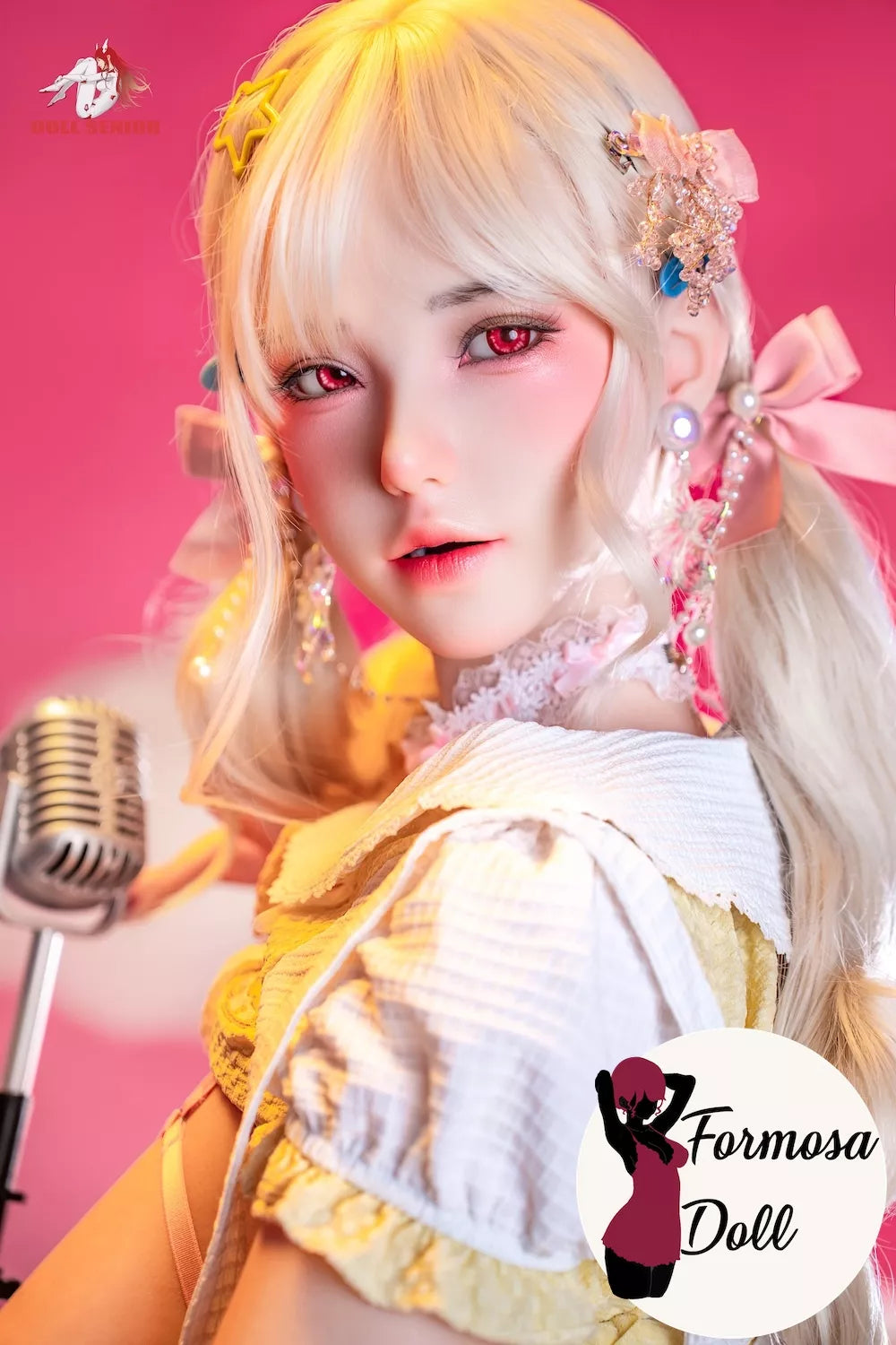 Linsha Blonde Asian Singer Silicone Sex Doll with G-Cup - 170 cm