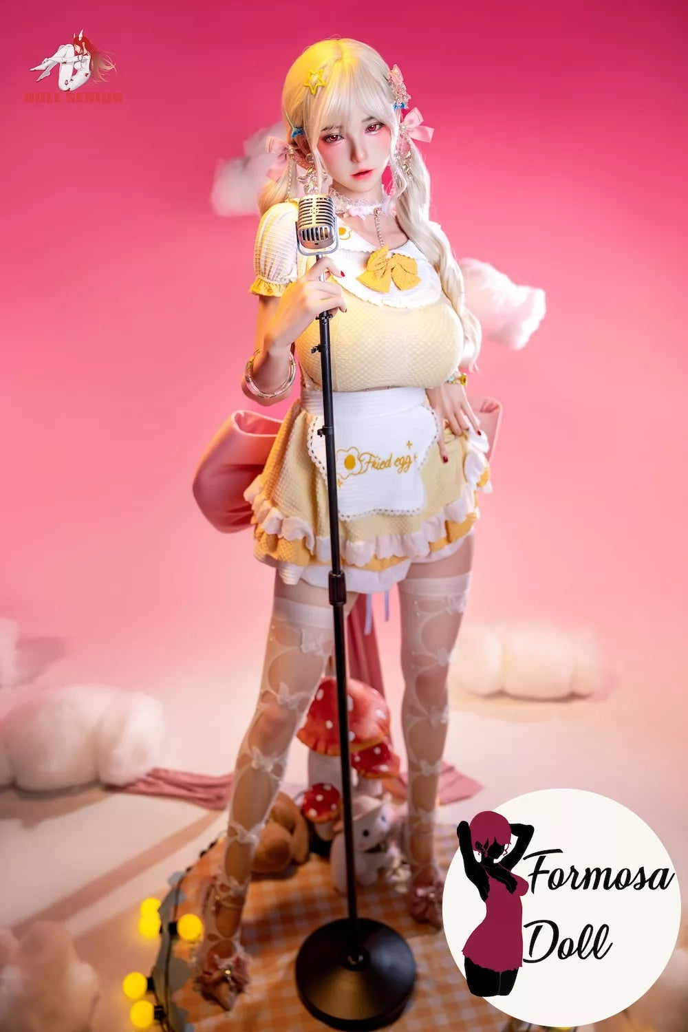 Linsha Blonde Asian Singer Silicone Sex Doll with G-Cup - 170 cm