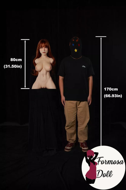Livia - ULW663 Light Weight Athletic Redhead Sex Torso in Silicone - F Cup 14.5kg(31.97LB)