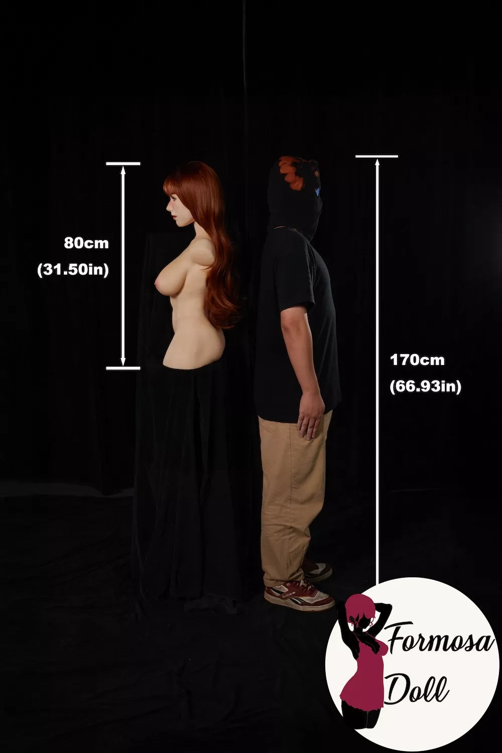 Livia - ULW663 Light Weight Athletic Redhead Sex Torso in Silicone - F Cup 14.5kg(31.97LB)