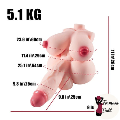 Lucy - Jouet sexuel fantastique hentai de 5,1 kg (11,24 lb) avec seins pénétrables