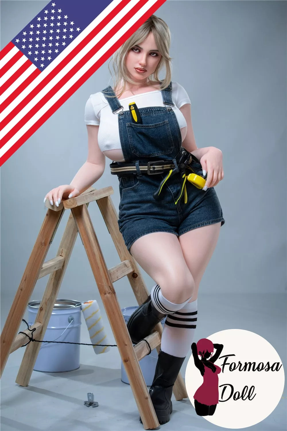 Luna Blonde Latina Sex Doll in Silicone with Shortstack BBW Figure - 160cm US Stock