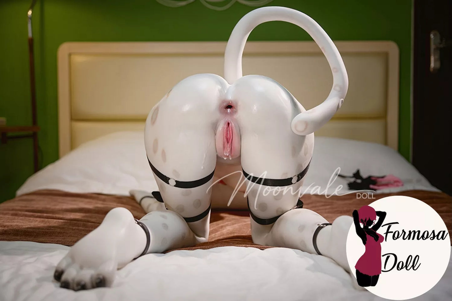 Moonvale Lyora Full Silicone White Leopard-Inspired Doll | Punk Anime Design 155cm