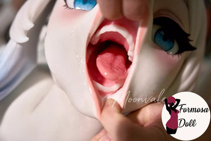 Moonvale Lyora Full Silicone White Leopard-Inspired Doll | Punk Anime Design 155cm