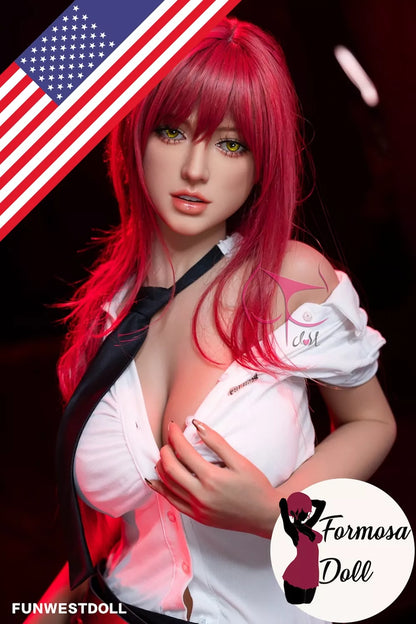 Makima Cosplay Sex Doll in STPE - 5.3ft US Stock