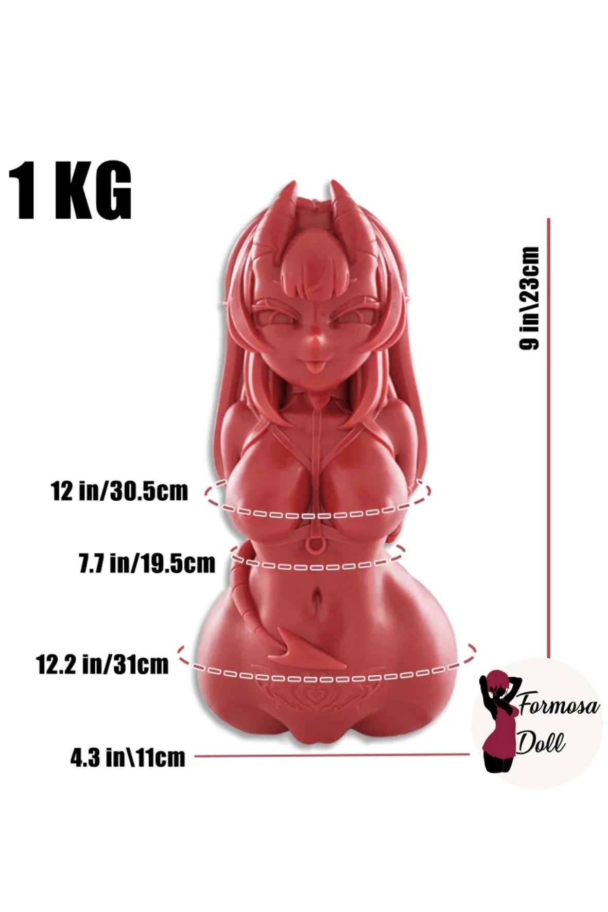 Meru Onahole - Succubus Mini Sex Torso in Silicone | 1kg (2.2lb)