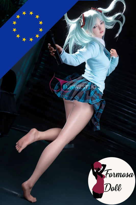Amy 159 cm (5 pi 2) - Poupée réaliste en silicone Hatsune Miku - Stock UE | Tenue incluse