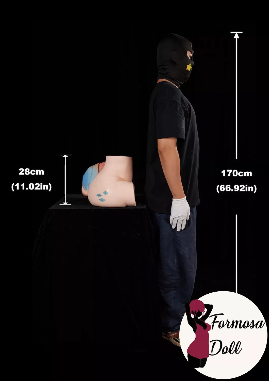PA-Ray Anime Horse Tail Sex Torso in Silicone - 15.7kg